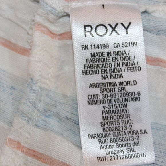 Roxy Stripe Ruffle Sleeveless Dress - Women size Small - Picture 11 of 12